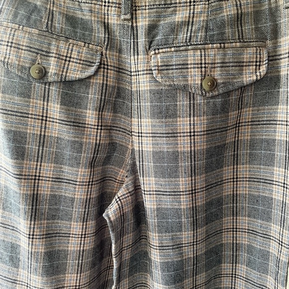 ✨3/$30 AE Tall Wide Leg Brown Plaid Pants - Picture 7 of 10